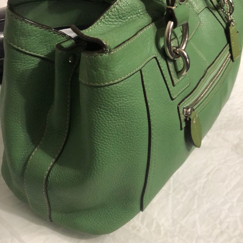 Coach Penelope Green Leaf Pebbled Leather Bag - Picture 3 of 13